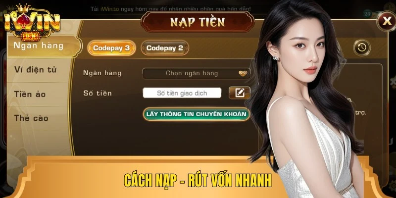 Quy trình nạp rút tiền siêu tốc, bảo mật tại cổng game